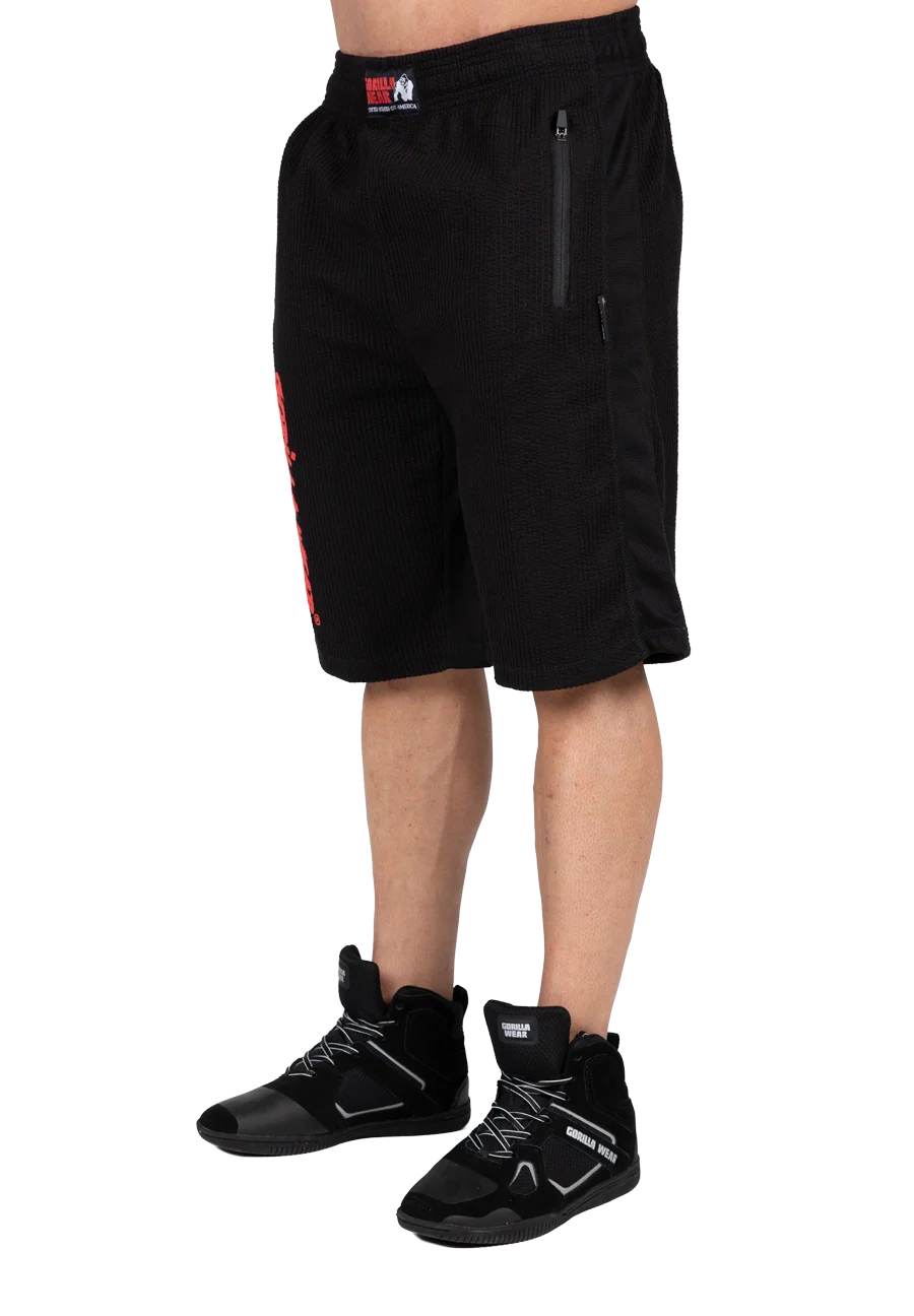 Short Old School Augustine Gorilla Wear homme - Noir/Rouge, photographie 1