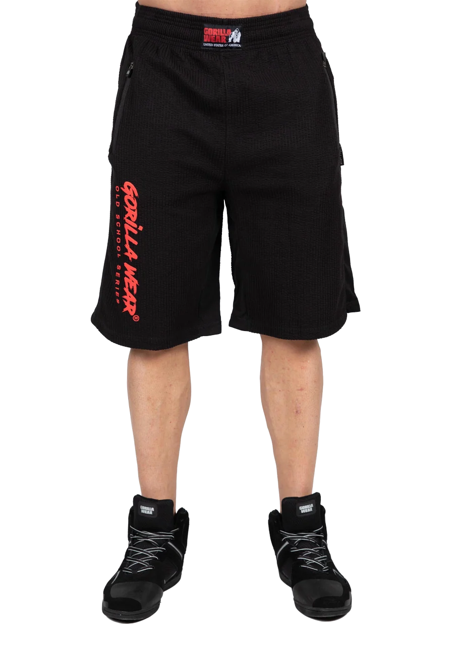 Short Old School Augustine Gorilla Wear homme - Noir/Rouge, photographie 2