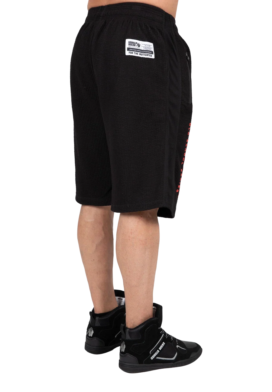 Short Old School Augustine Gorilla Wear homme - Noir/Rouge, photographie 3