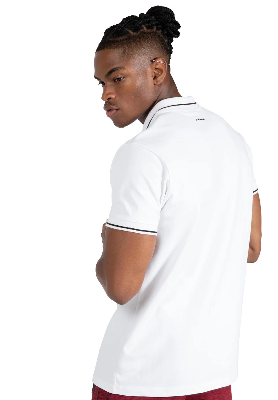 Polo Delano Gorilla Wear homme - Blanc/Noir, photographie 2