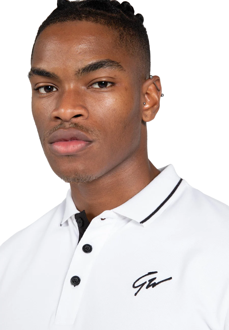 Polo Delano Gorilla Wear homme - Blanc/Noir, photographie 4