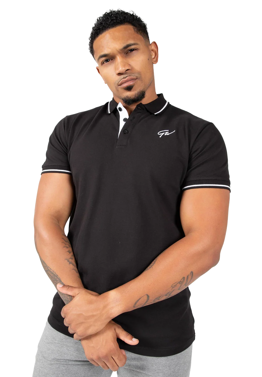 Polo Delano Gorilla Wear homme - Noir/Blanc, photographie 1