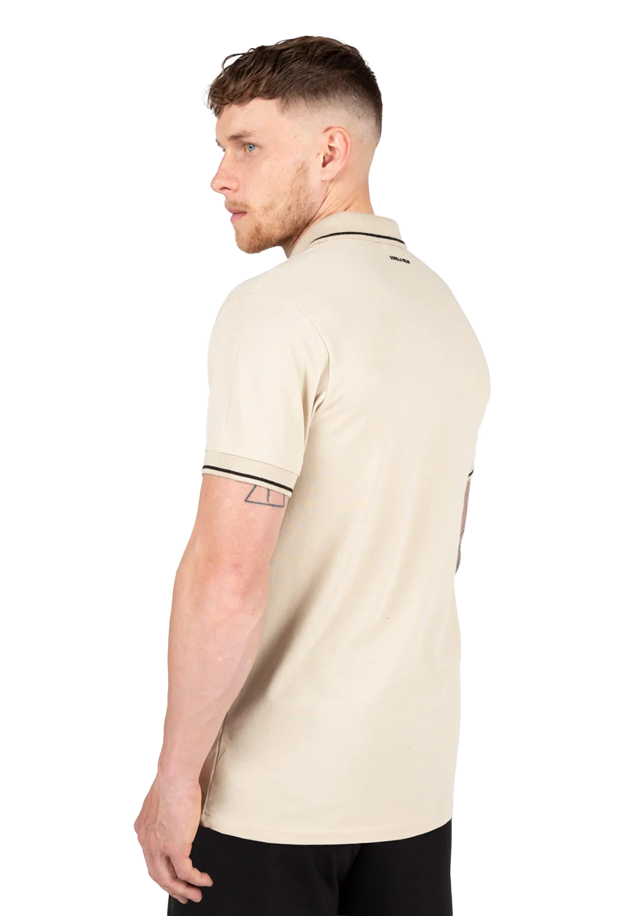 Polo Delano Gorilla Wear homme - Beige/Noir, photographie 2