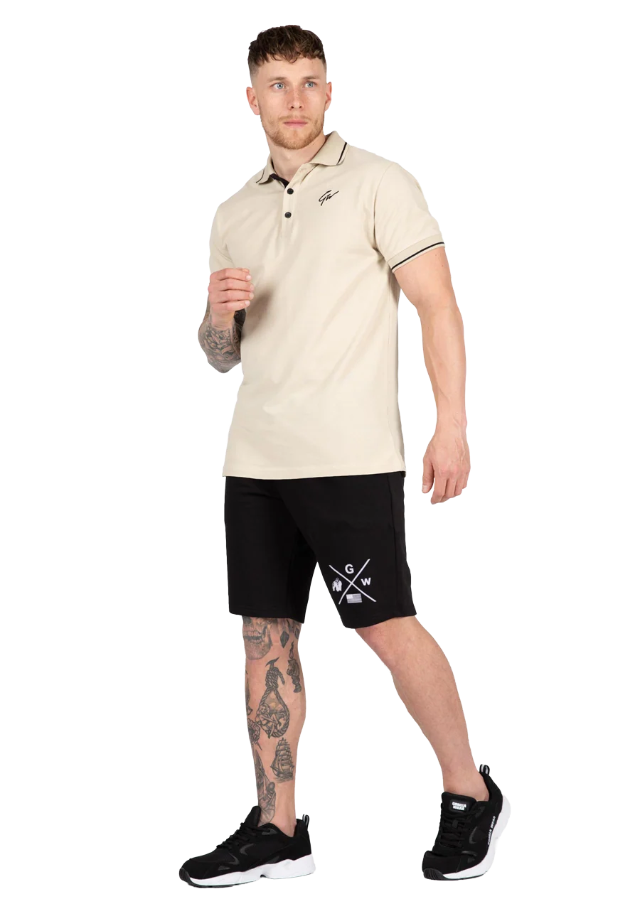 Polo Delano Gorilla Wear homme - Beige/Noir, photographie 3