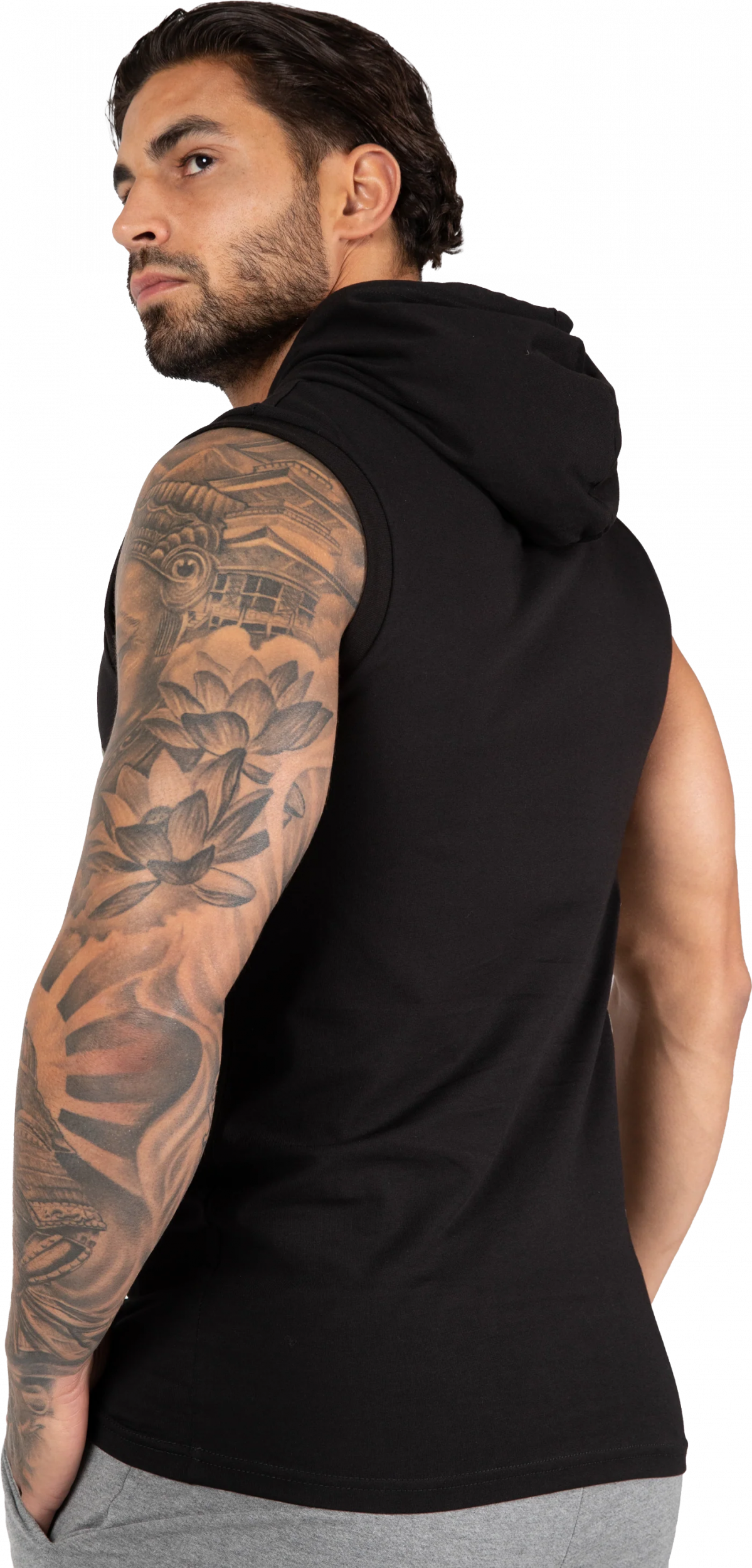T-shirt à capuche sans manches Melbourne Gorilla Wear homme - Noir - photo officielle 2