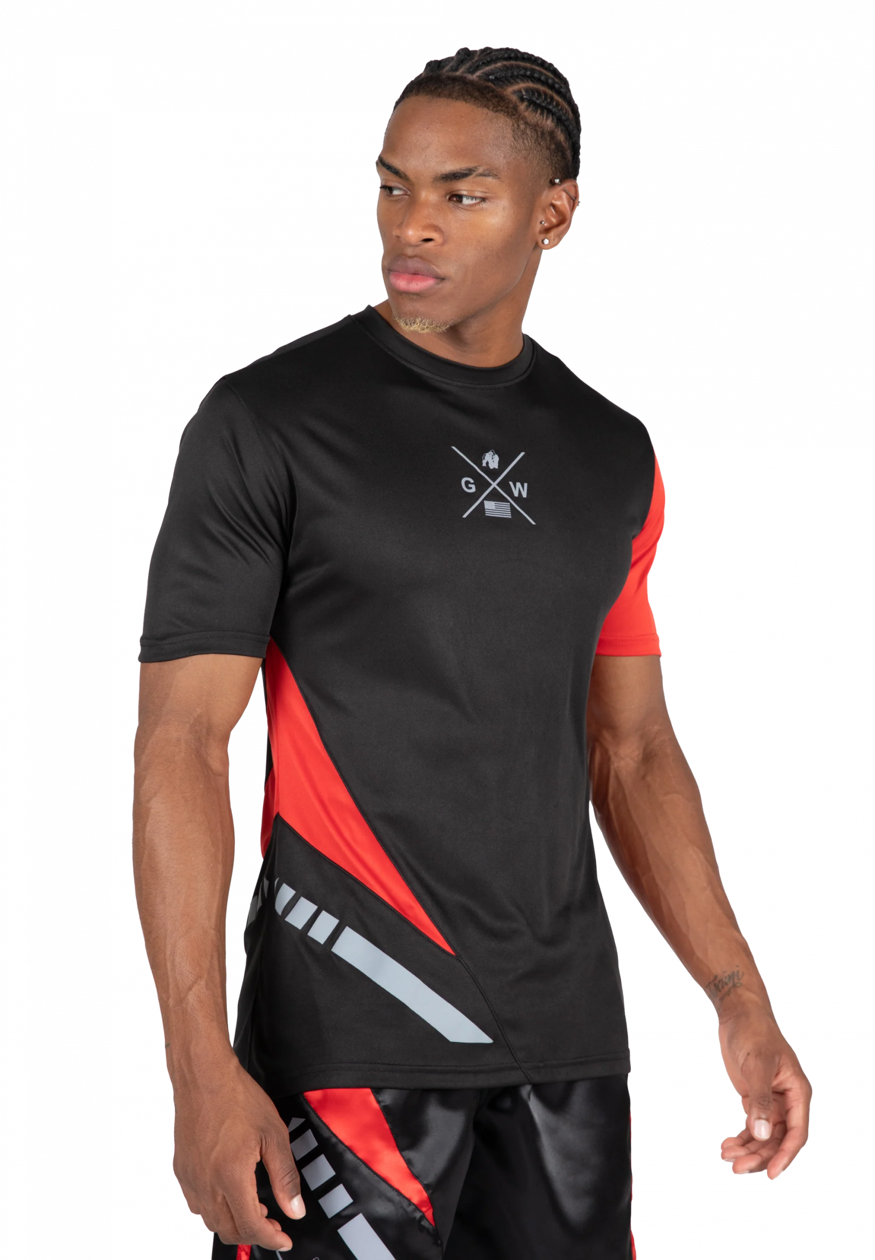 T-shirt Hornell Gorilla Wear homme - Noir/Rouge - photo officielle 1