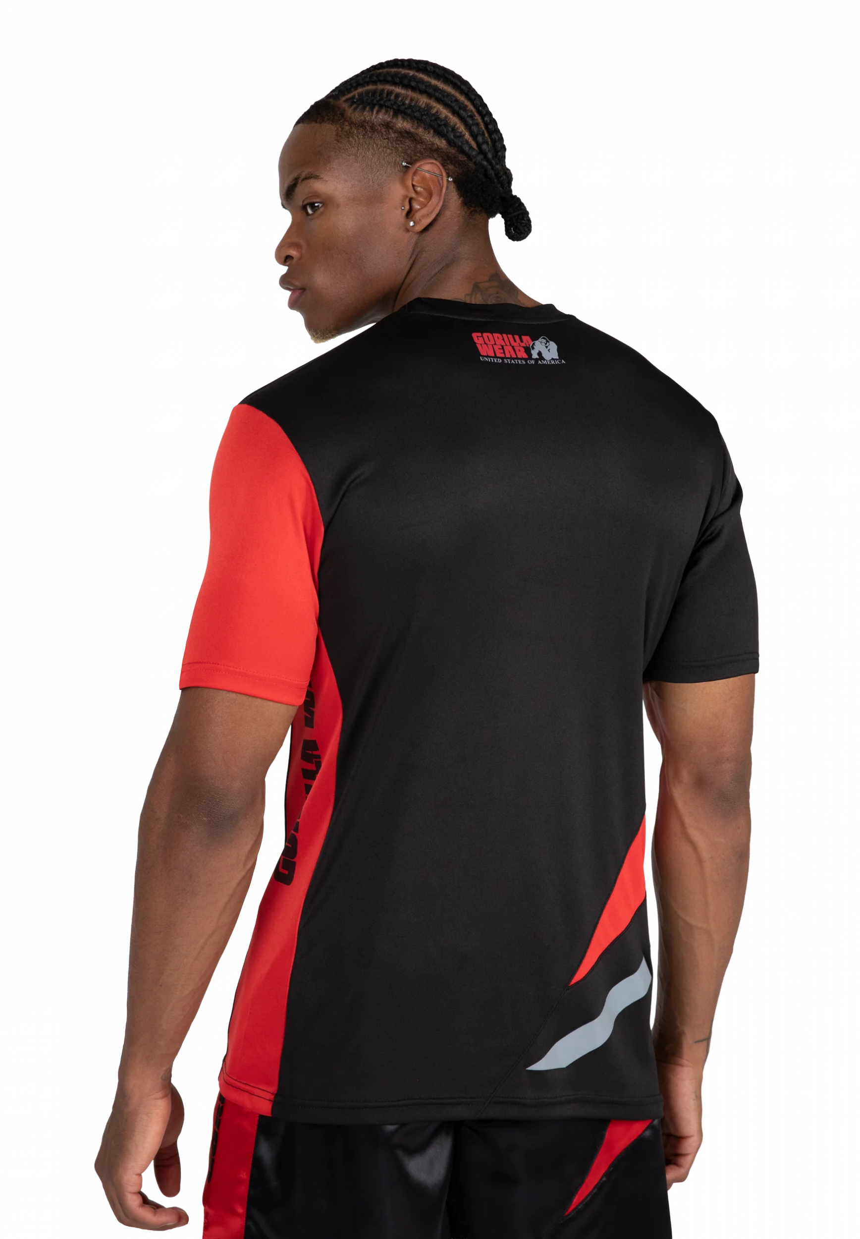 T-shirt Hornell Gorilla Wear homme - Noir/Rouge - photo officielle 3