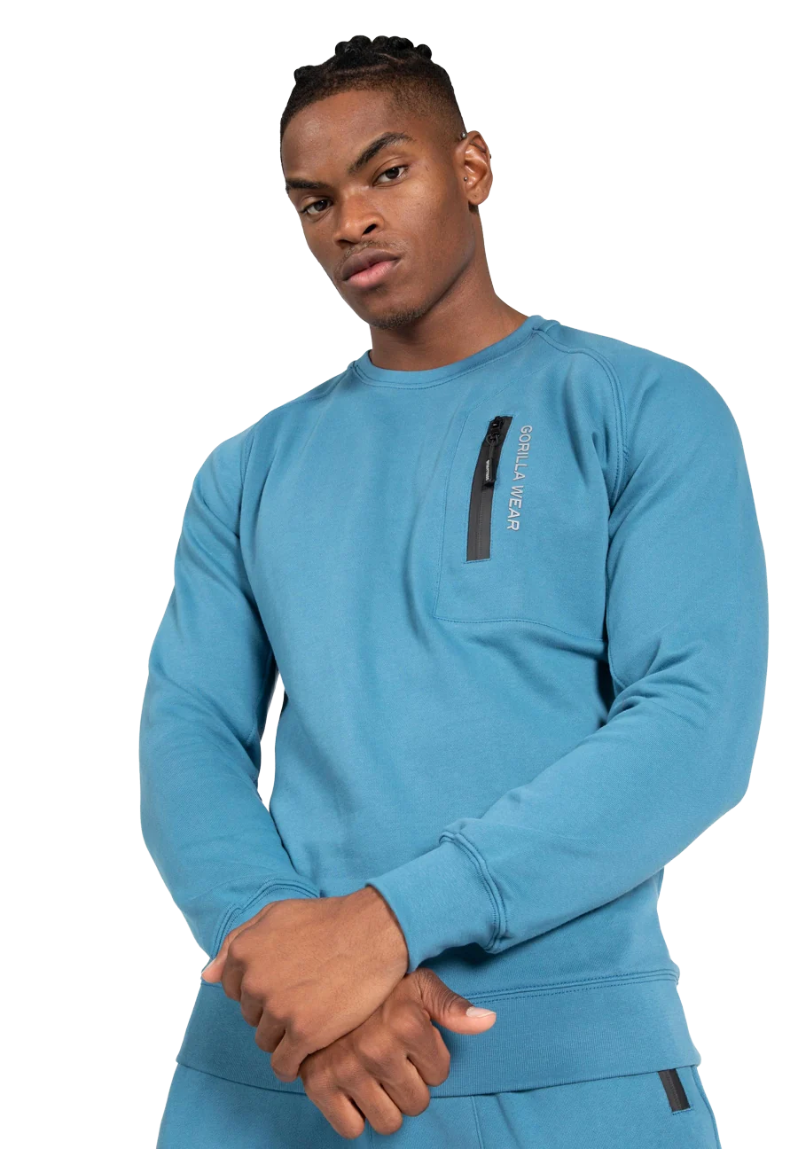 Sweat Newark Gorilla Wear homme - Bleu - photo officielle 1