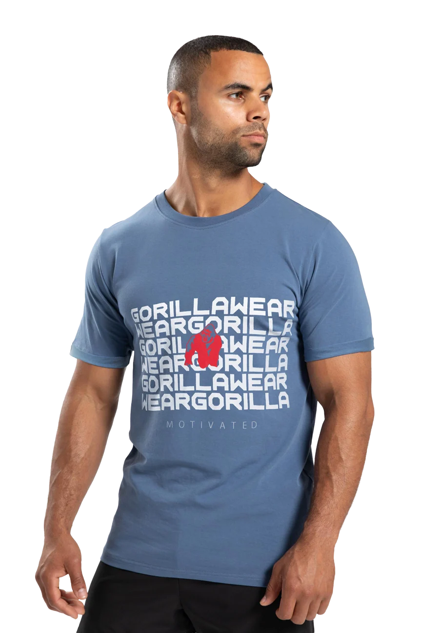 T-shirt Bradley Gorilla Wear homme - Bleu, visuel 1