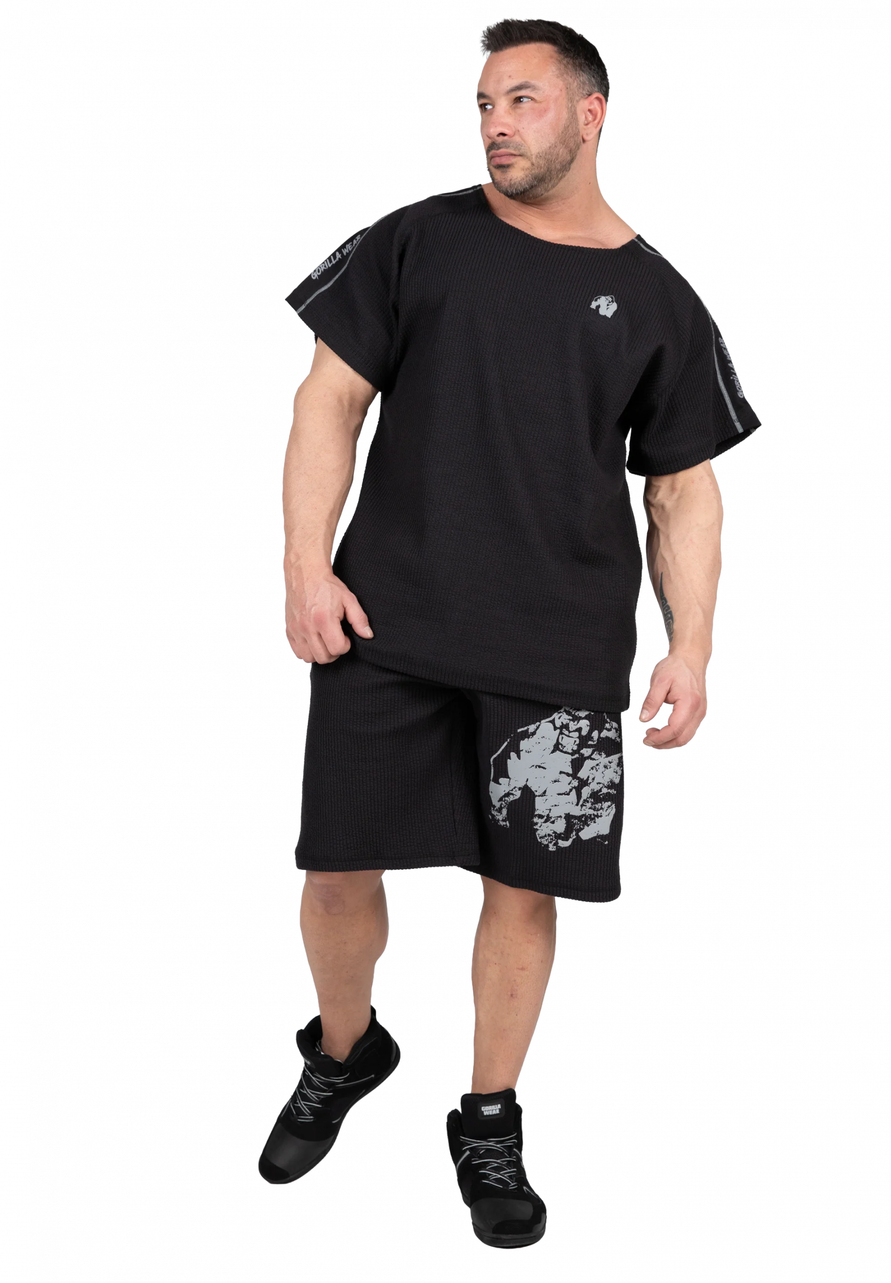 Short Old School Buffalo Gorilla Wear - Noir/Gris vue 3