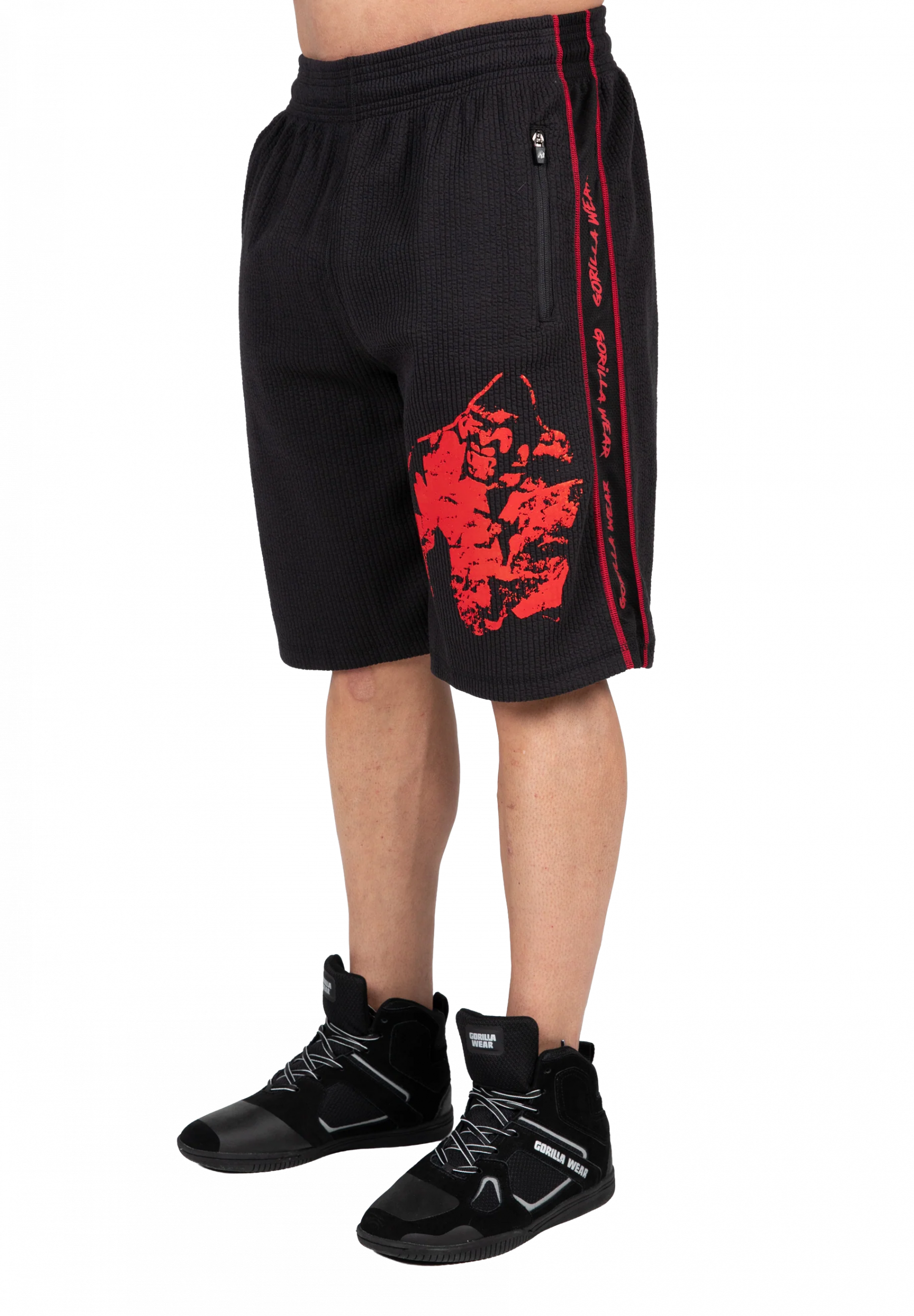 Short Old School Buffalo Gorilla Wear - Noir/Rouge vue 1