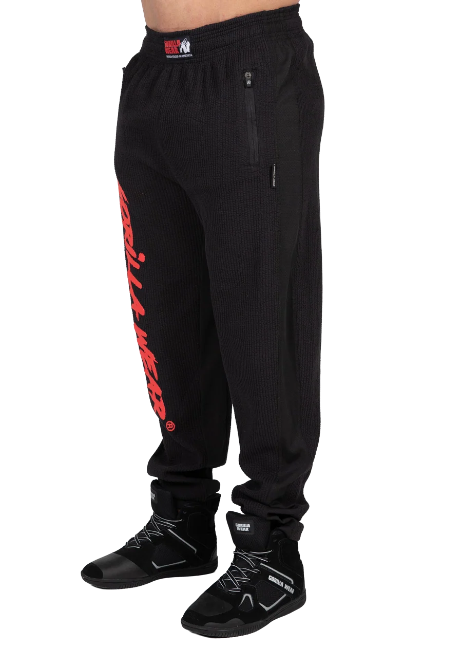 Pantalon Old School Augustine Gorilla Wear - Noir/Rouge vue 1