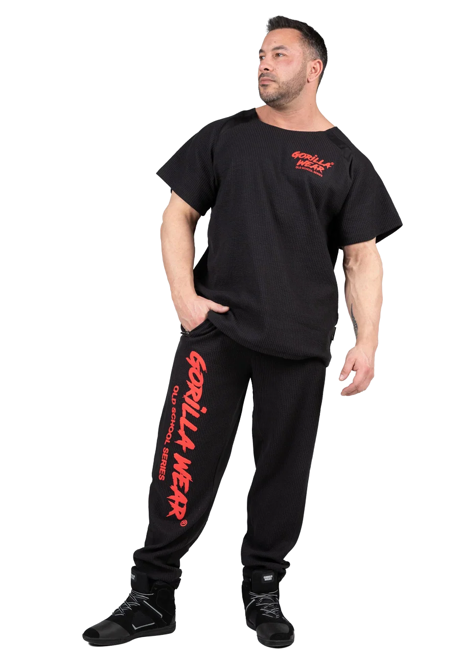 Pantalon Old School Augustine Gorilla Wear - Noir/Rouge vue 4