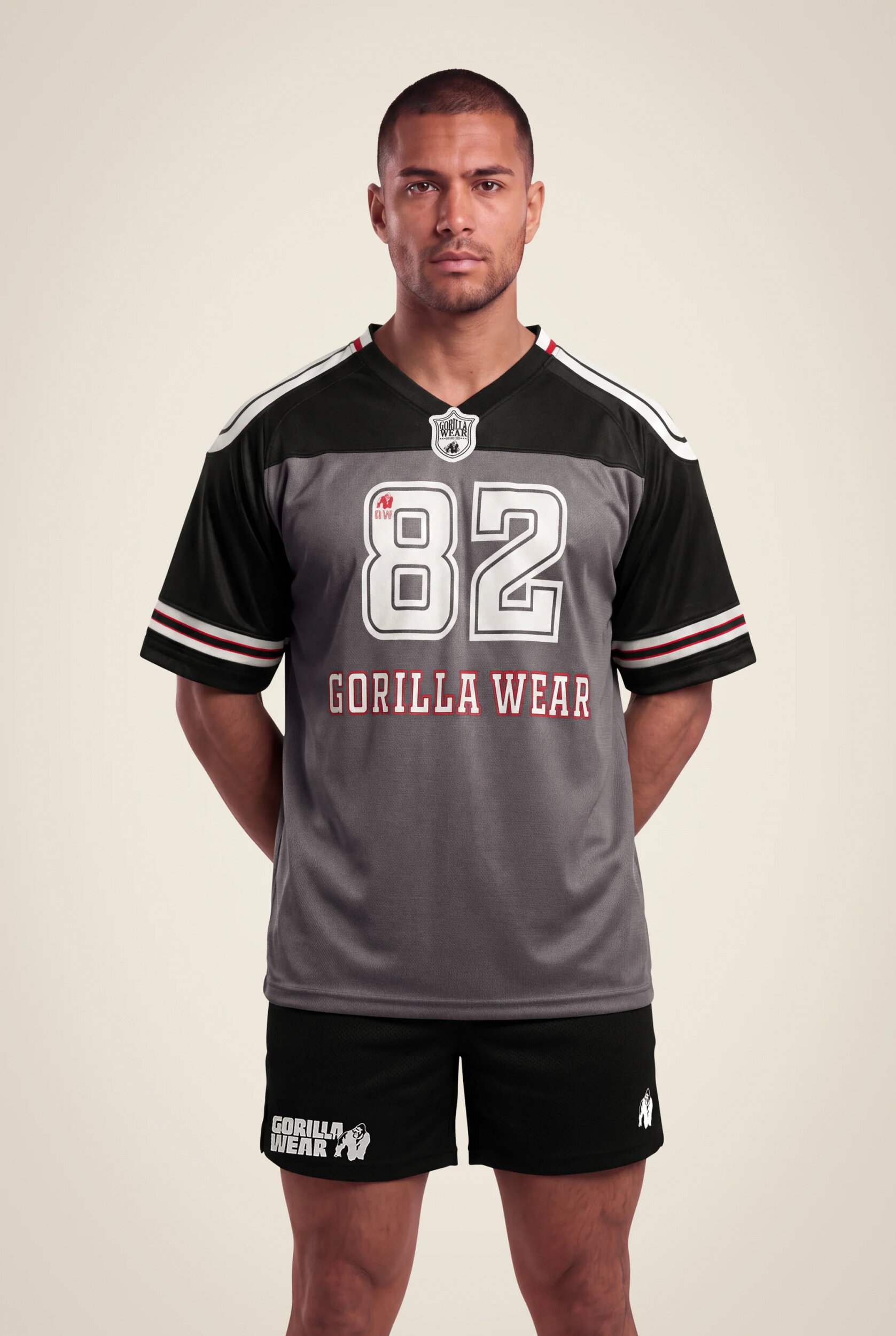 Maillot football Tyler Gorilla Wear homme - Noir/Blanc vue 1