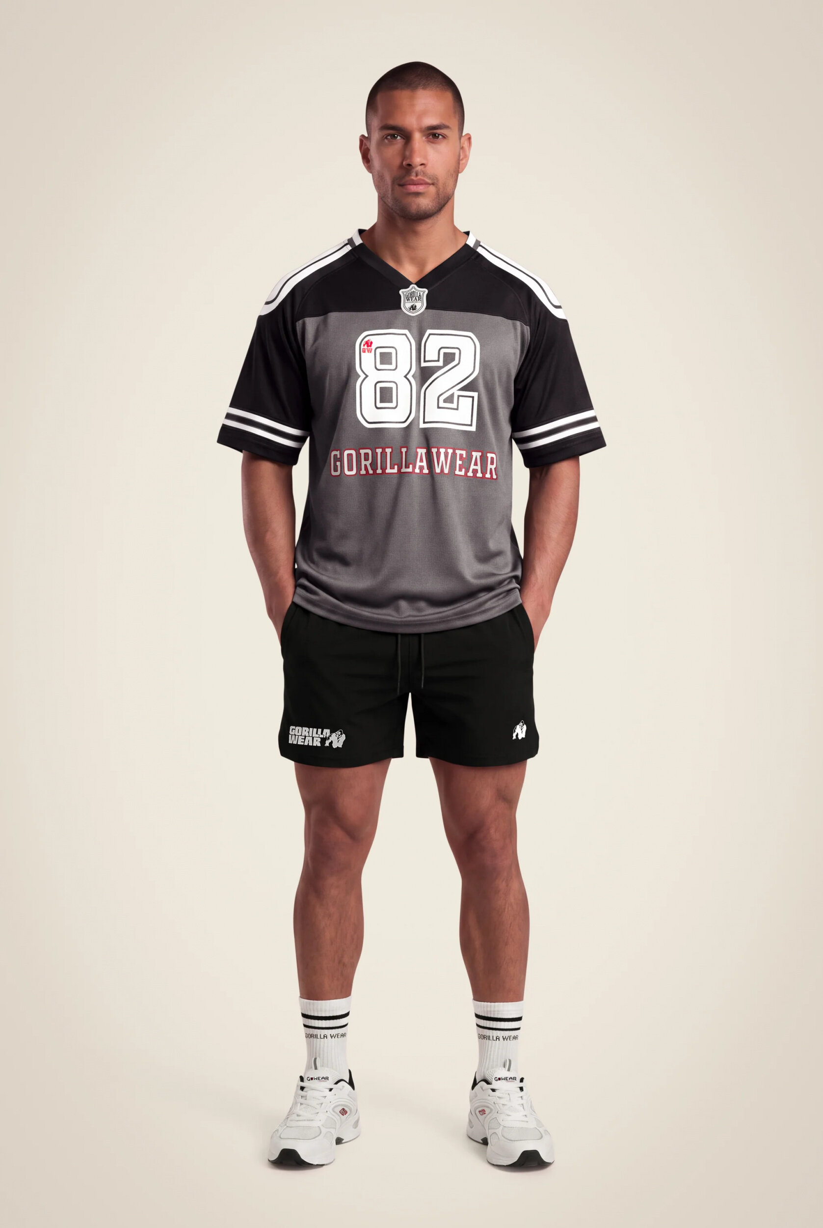 Maillot football Tyler Gorilla Wear homme - Noir/Blanc vue 3