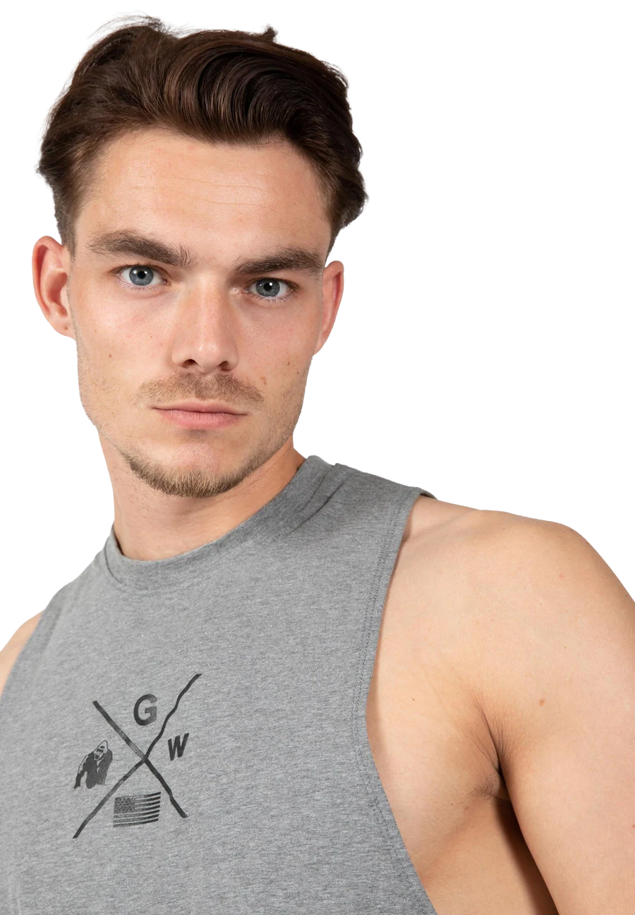 Débardeur Cisco Drop Armhole Gorilla Wear - Gris/Noir vue 4