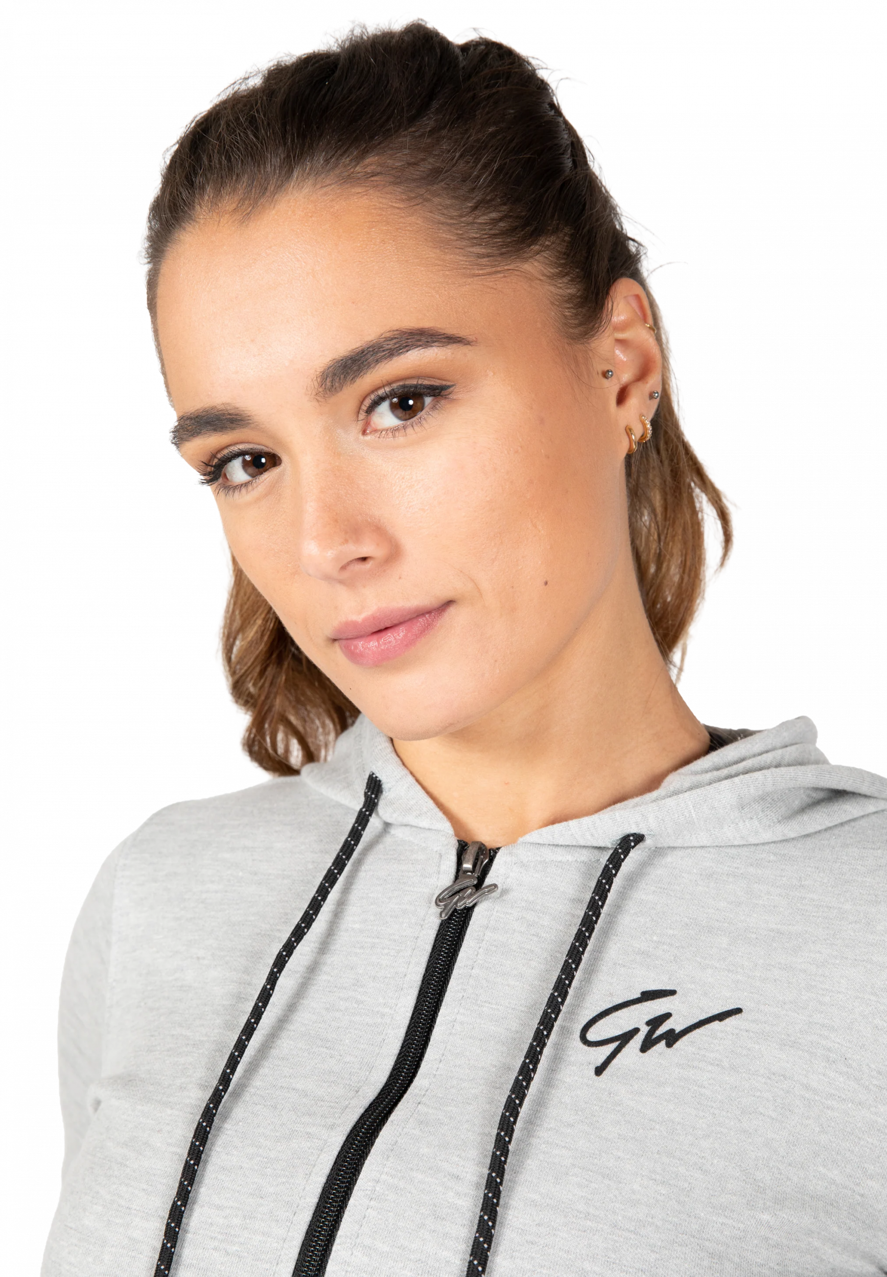 Sweat zippé Pixley Gorilla Wear femme - Gris - vue officielle 4