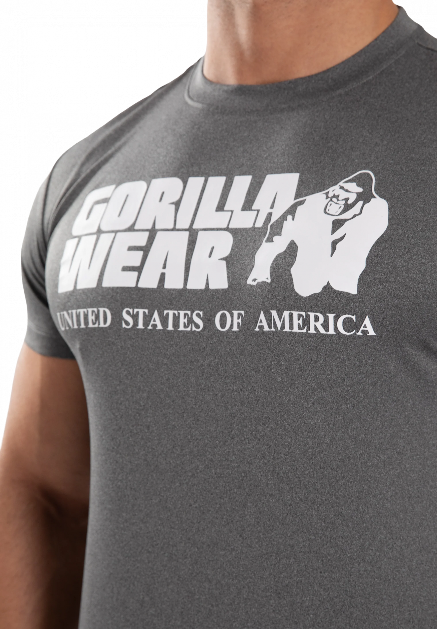 T-shirt Classic Training Gorilla Wear homme - Gris chiné - vue 4