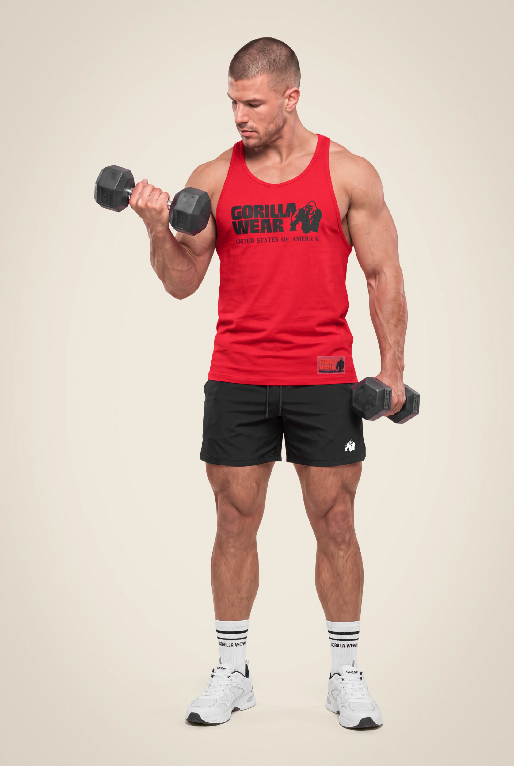 Débardeur Classic Gorilla Wear homme - Rouge - vue 3