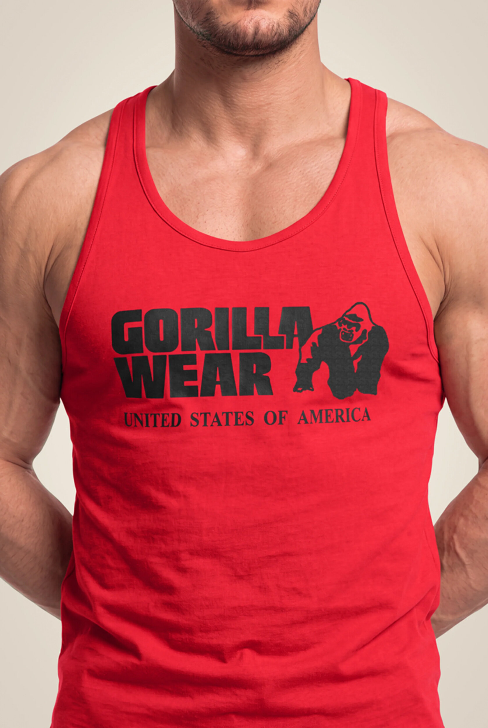 Débardeur Classic Gorilla Wear homme - Rouge - vue 4