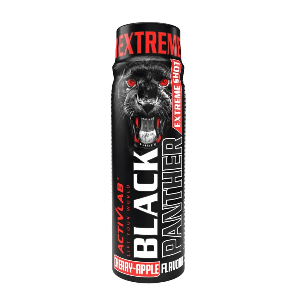 Activlab Black Panther Extreme Shot, flacon individuel de 80 ml, pomme-cerise
