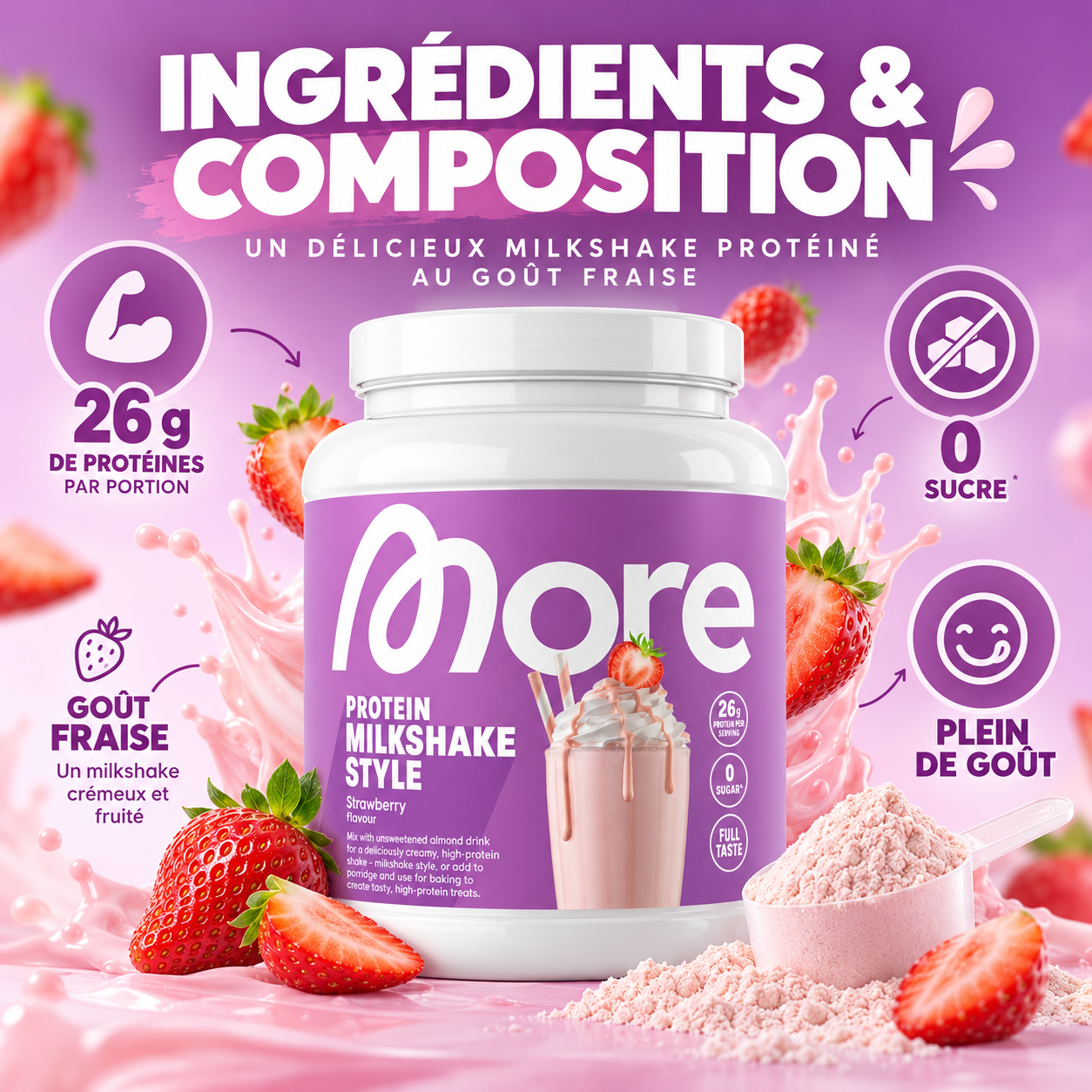 More Nutrition Total Protein 600g ingredients
