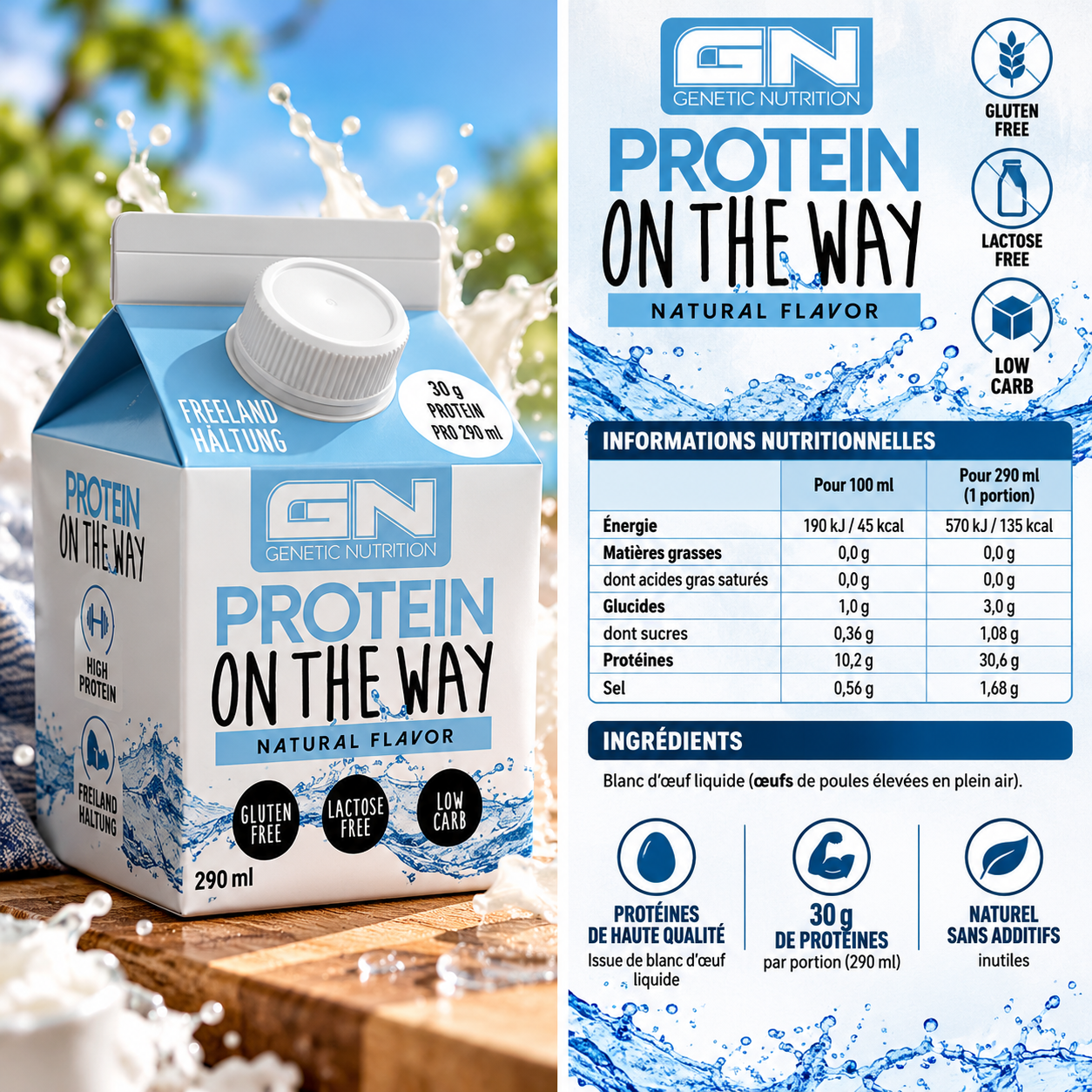 GN EIKLAR - Protein on the Way - 6x300ml ingredients