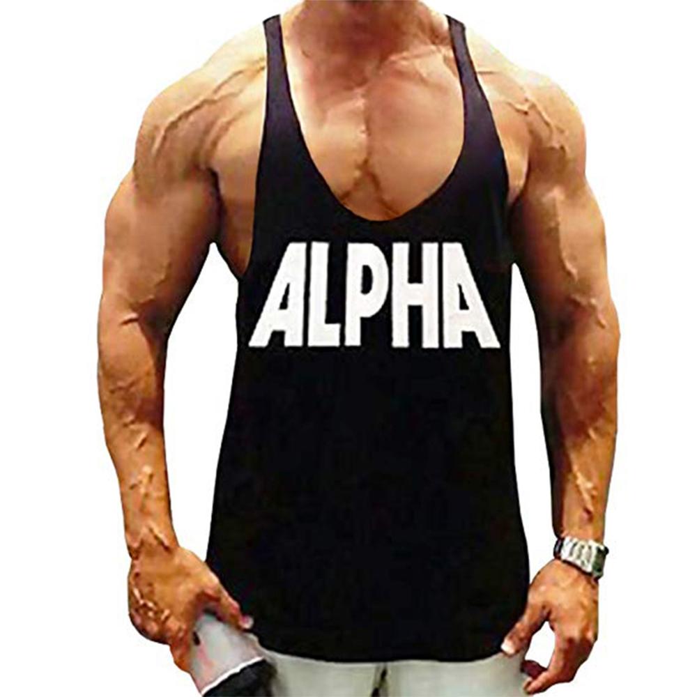 Hommes Gym Débardeur Dos Nageur Bodybuilding Muscle Stringer No Pain No Gain Stringer