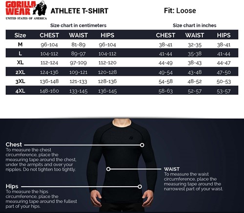 athlete-t-shirt-sizechart