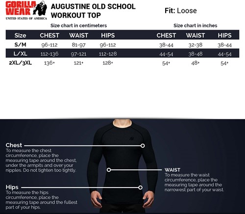 augustine-top-sizechart