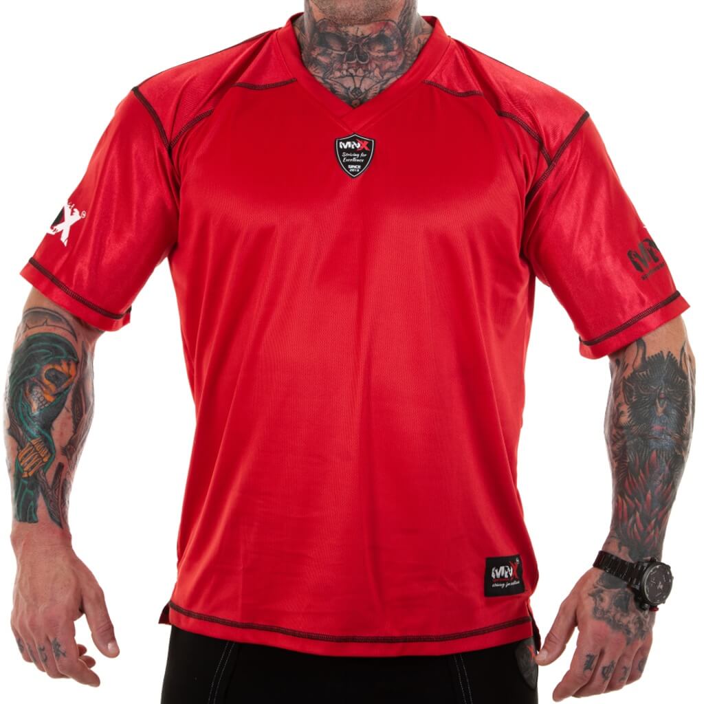T-shirt de football MNX, rouge