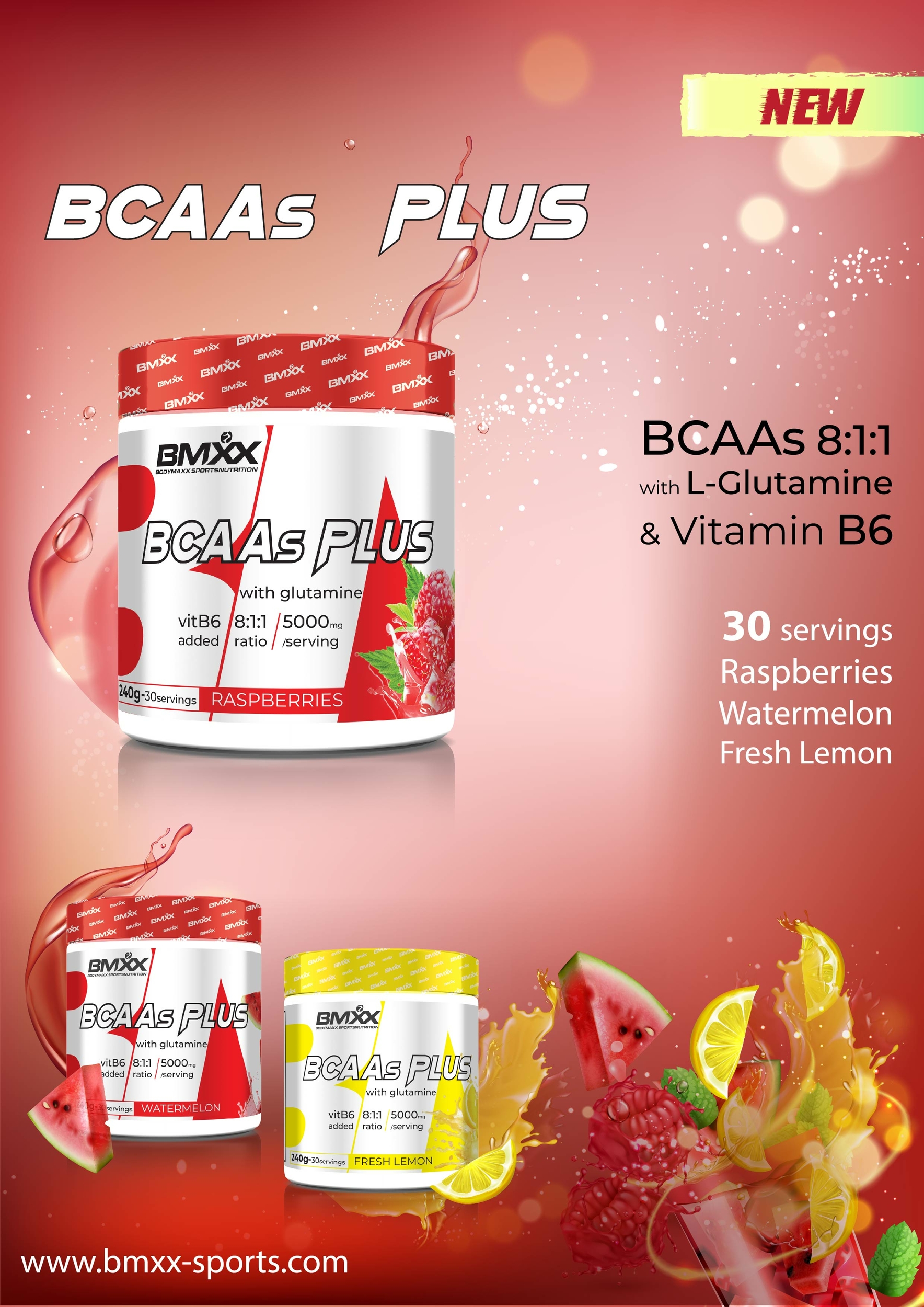 BCAAs Plus Avec Glutamine BMXX