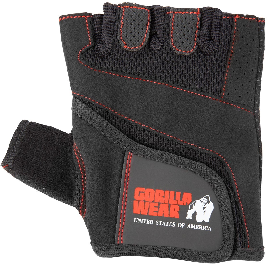 Women\'s Fitness Gloves Noir Et Rouge Gorilla Wear