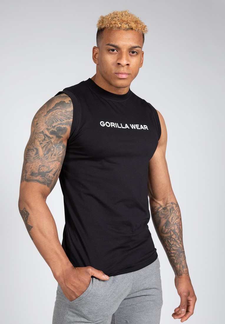 Sorrento Sleeveless T-Shirt Noir Gorilla Wear