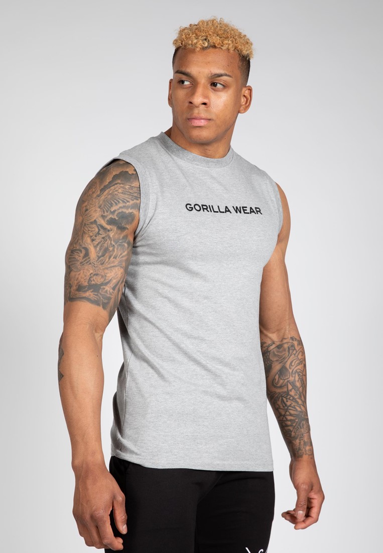 Sorrento Sleeveless T-Shirt Gris Gorilla Wear