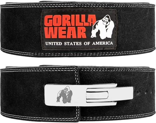 Leather Lever Belt 01 Noir Gorilla Wear