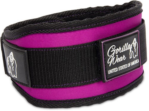 Women\'s Lifting Belt Noir Et Violet Gorilla Wear