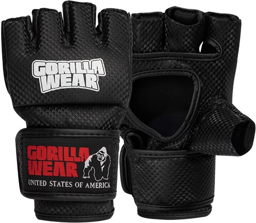 Manton MMA Gloves Noir Et Blanc Gorilla Wear