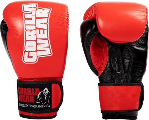 Ashton Pro Boxing Gloves Noir Et Rouge Gorilla Wear