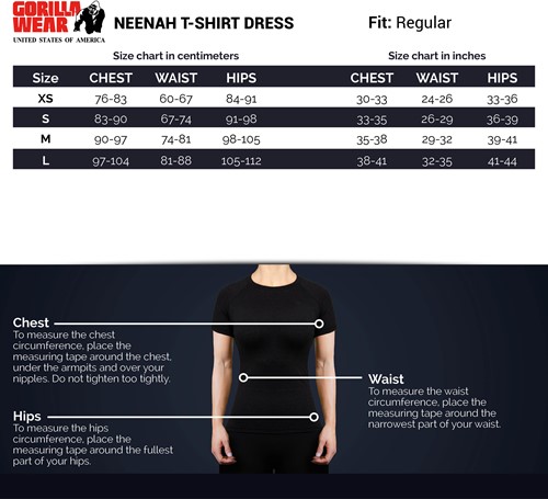neenah-t-shirt-dress-sizechart