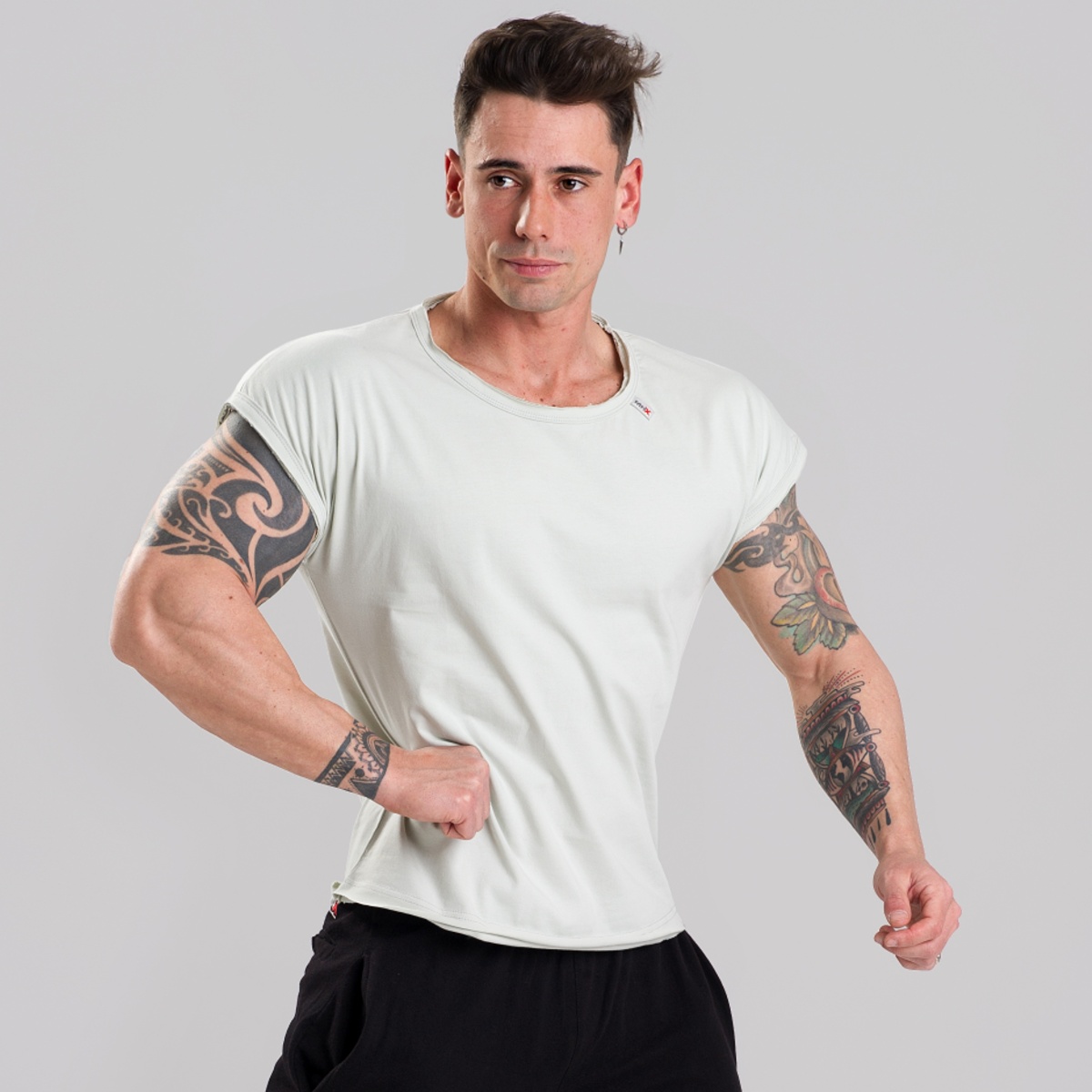 MNX Ripped T-shirt Athletic gris clair