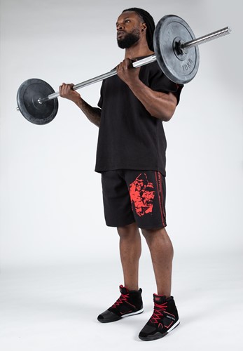 buffalo-workout-shorts-black-red (2)
