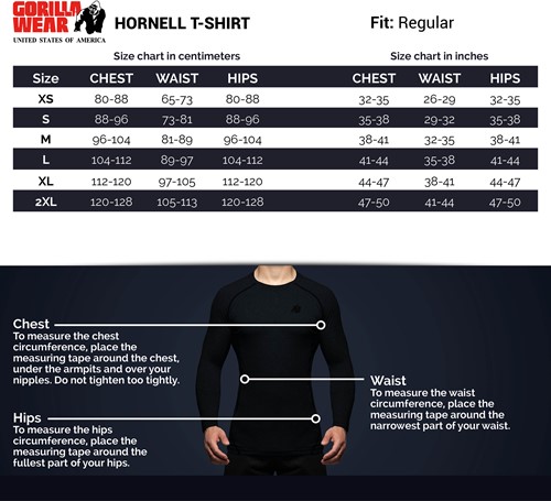hornell-t-shirt-sizechart