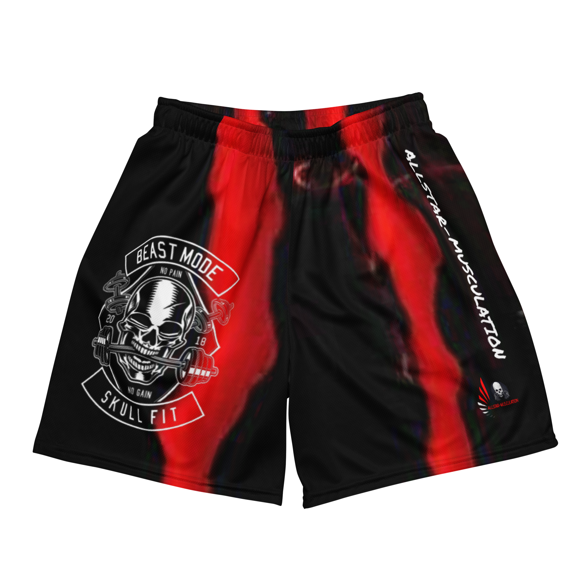 Short Skull Fit Black and Red