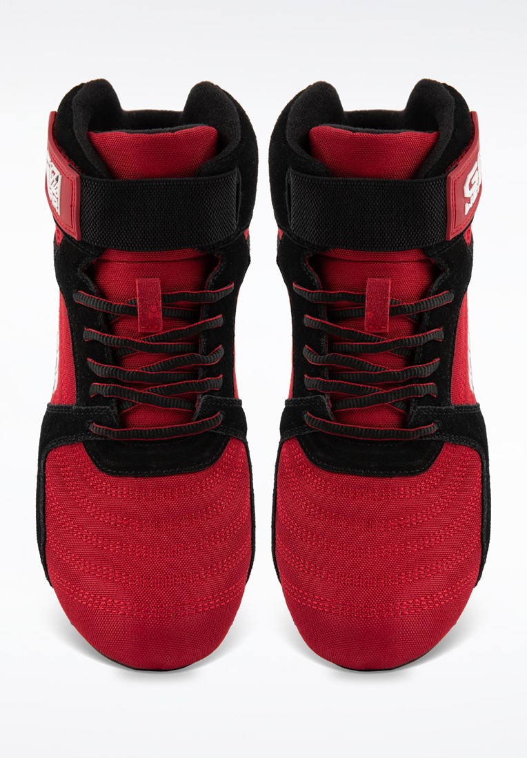 Scarpe Gorilla Wear Gwear PRO High Tops - Design Alto Per Supporto Caviglia, Suola Piatta Per Stabilità - Nero/Oro - Foto 3