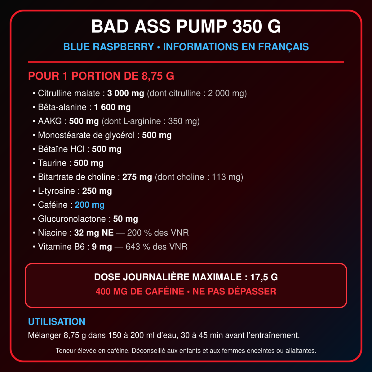fa-nutrition-bad-ass-pump-350g-blue-raspberry-ingredients-francais