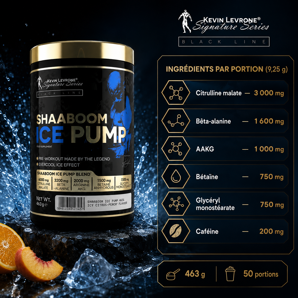 Shaaboom Ice Pump ingrédients et dosages