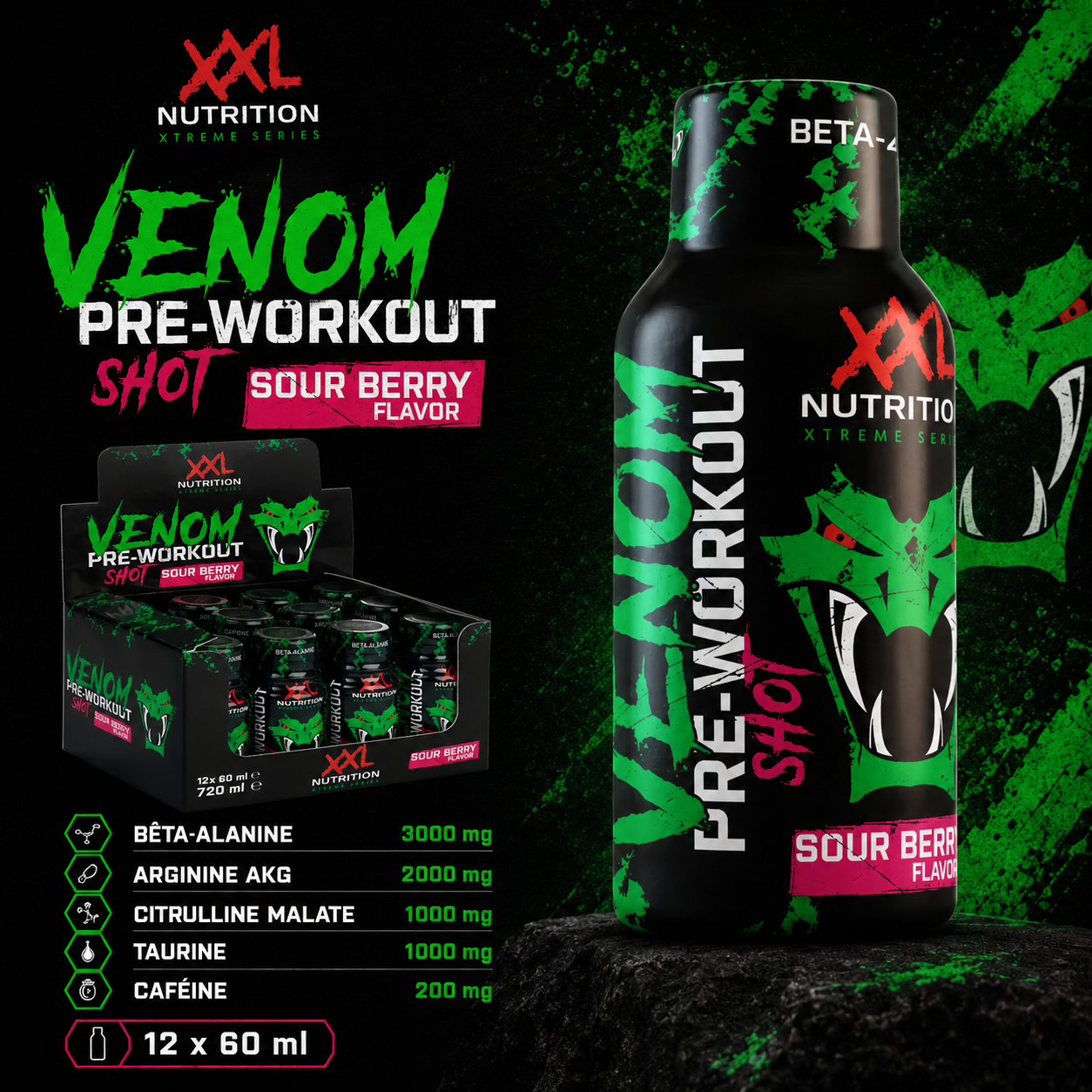 Venom Shot ingrédients et dosages
