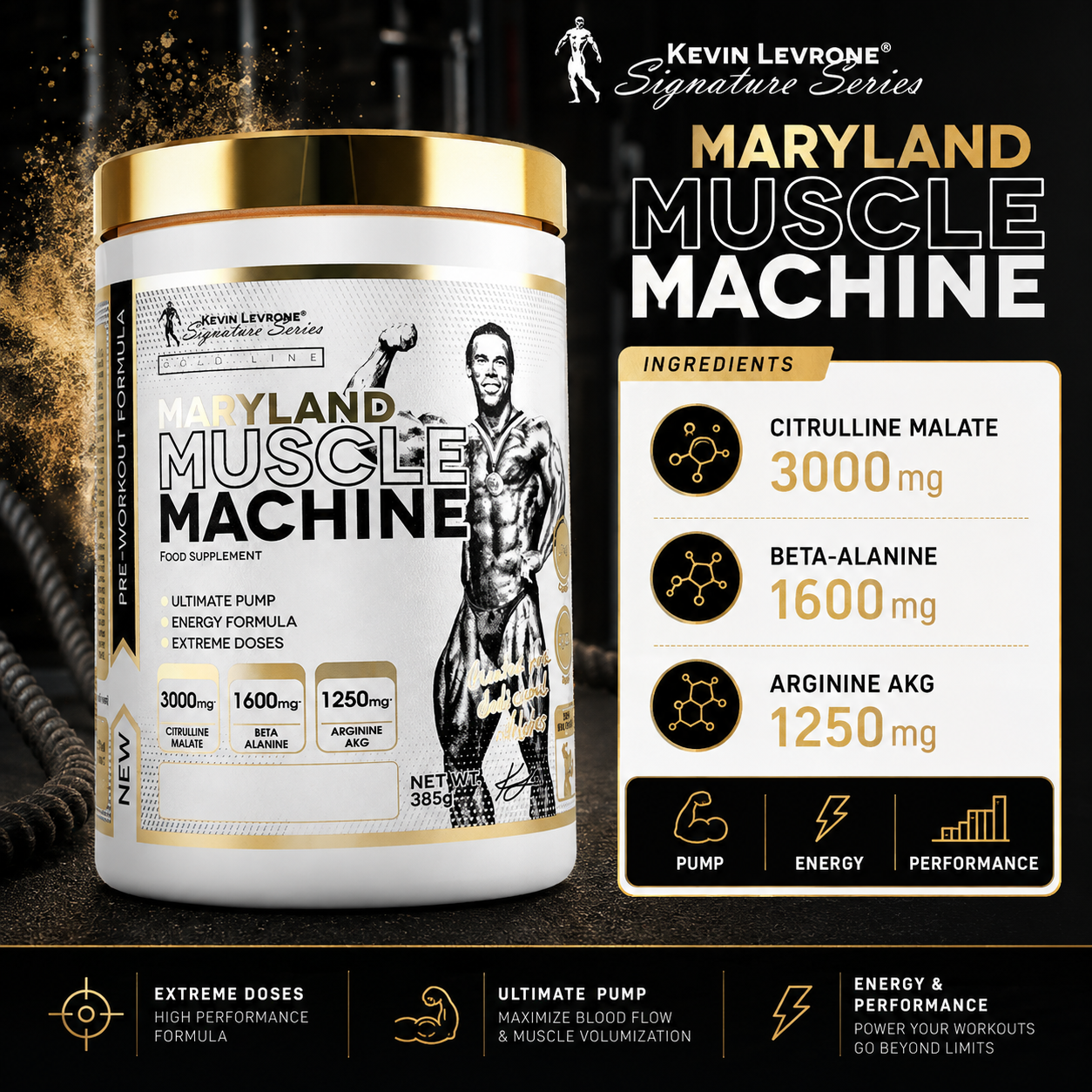 Maryland Muscle Machine 385 g citrulline bêta-alanine AAKG et caféine