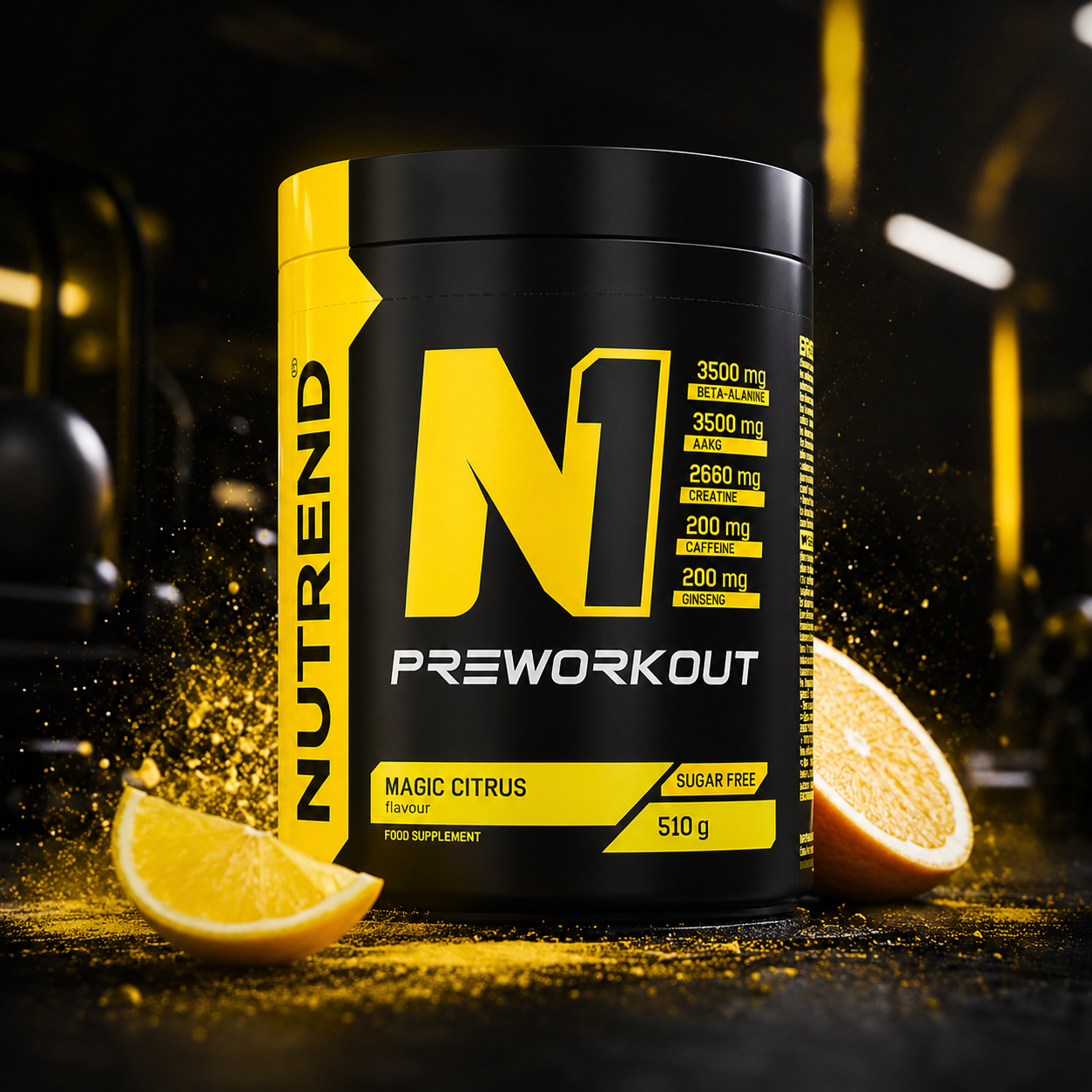 Pot de Nutrend N1 Pre-Workout 510 g Magic Citrus
